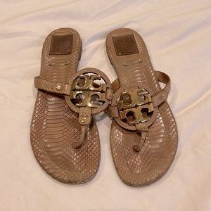 Tory Burch gold sandals, size 10m